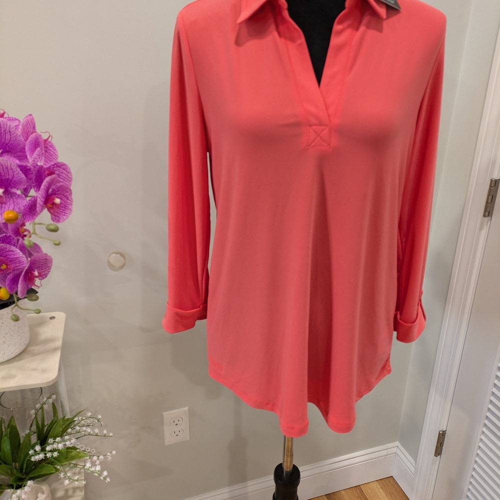 Jones New York Size Medium Women's Coral Blouse
